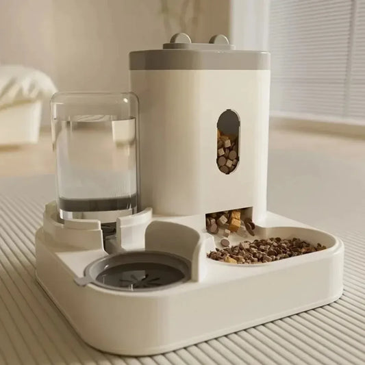 AquaFeast Duo - Automatic Feeder & Fountain Station for Pets