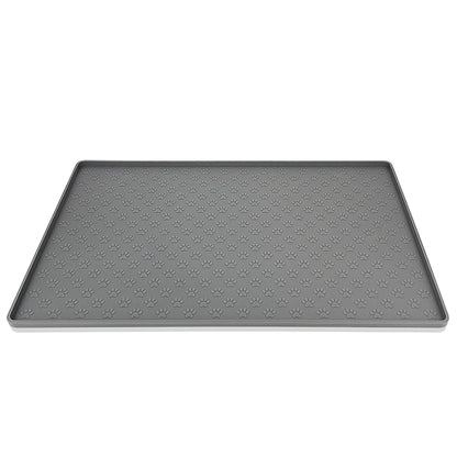 Tapis d'alimentation pour animaux de compagnie en silicone imperméable, tapis antidérapant pour bol pour chien, plateau pour nourriture pour chat