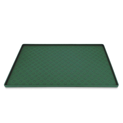 Tapis d'alimentation pour animaux de compagnie en silicone imperméable, tapis antidérapant pour bol pour chien, plateau pour nourriture pour chat