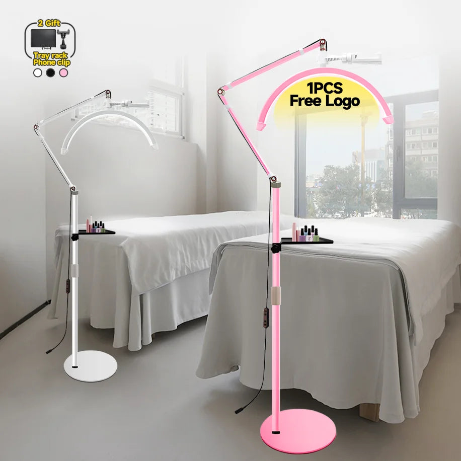 GlowWave Pro - Lampe de studio LED en demi-lune personnalisée pour la beauté et le streaming