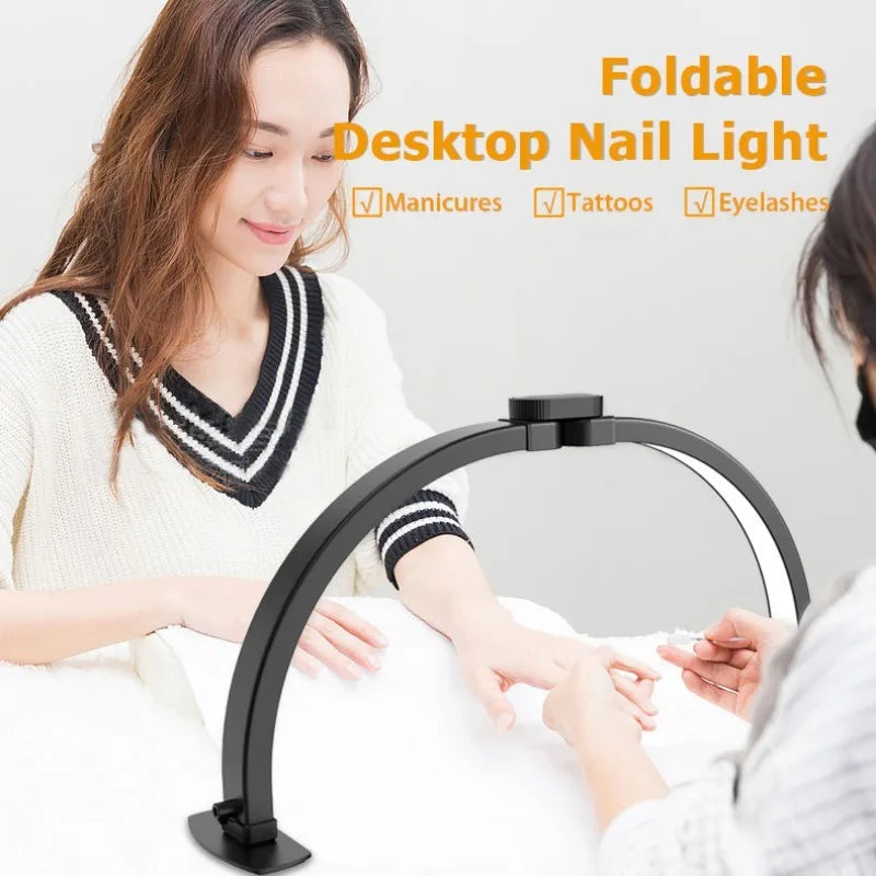 LumiArc™ - Foldable LED Crescent Nail & Beauty Lamp