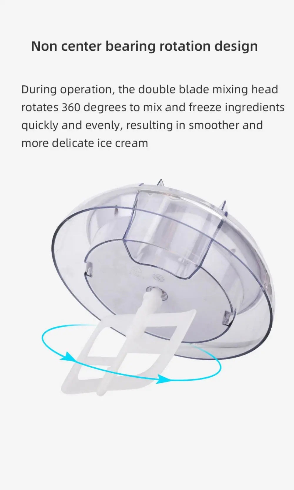 Ice Cream Maker,IL Mini Electric DIY Frozen Fruit Freezer Smoothie Blender Portable Automatic Ice Cream Machine Home Kitchen