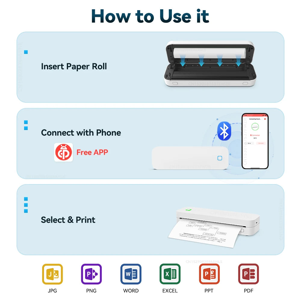 InkFreeGo – Wireless Portable A4 Thermal Printer