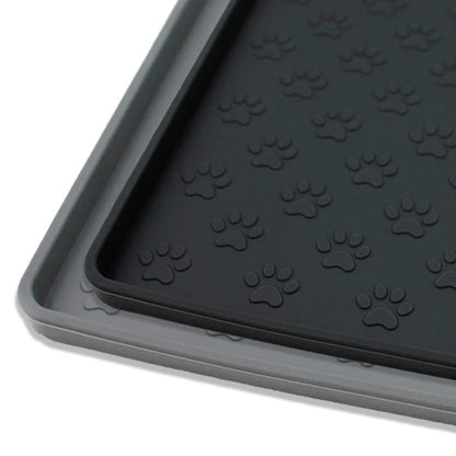 Tapis d'alimentation pour animaux de compagnie en silicone imperméable, tapis antidérapant pour bol pour chien, plateau pour nourriture pour chat