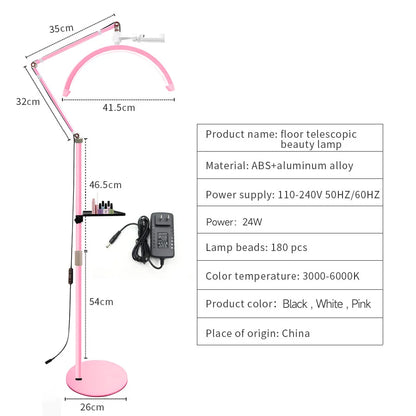 GlowWave Pro - Lampe de studio LED en demi-lune personnalisée pour la beauté et le streaming