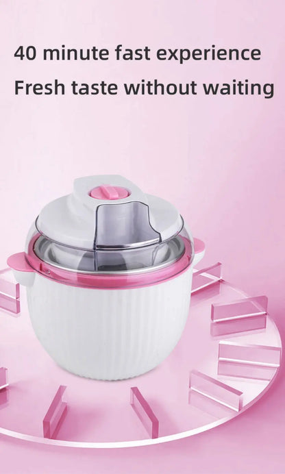 Ice Cream Maker,IL Mini Electric DIY Frozen Fruit Freezer Smoothie Blender Portable Automatic Ice Cream Machine Home Kitchen