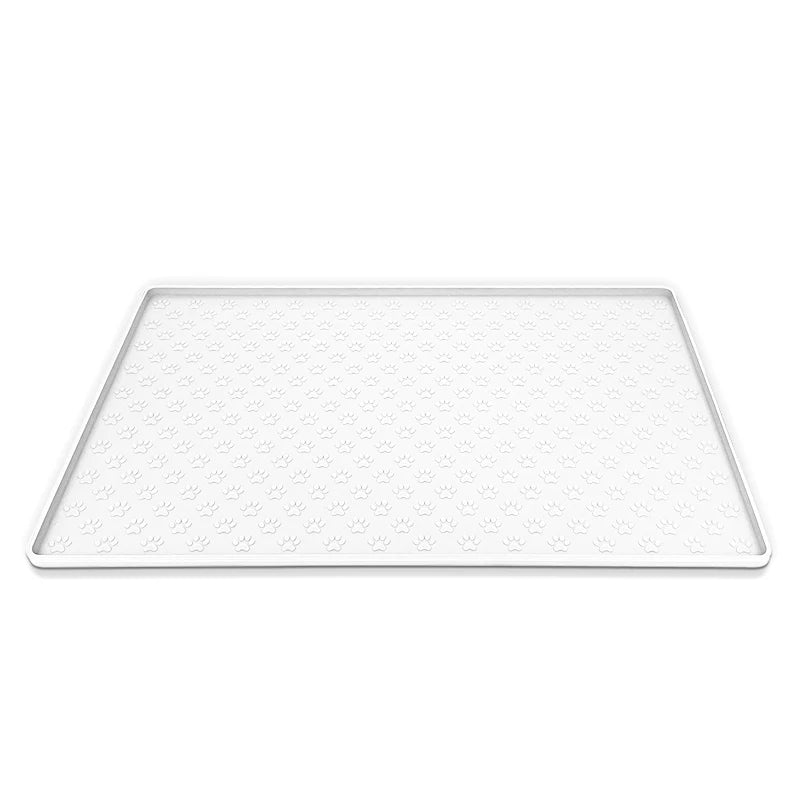 Tapis d'alimentation pour animaux de compagnie en silicone imperméable, tapis antidérapant pour bol pour chien, plateau pour nourriture pour chat